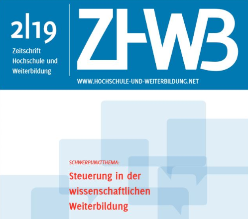 Titelbild der DGWF-Zeitschrift Hochschule und Weiterbildung 2/19